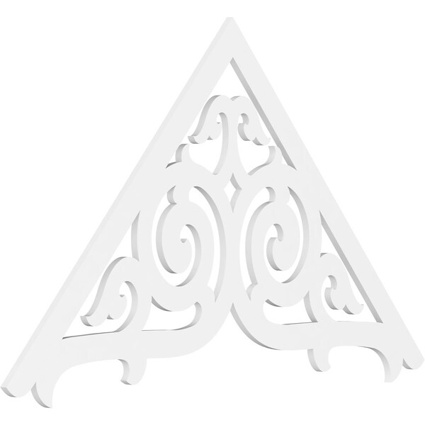 Ekena Millwork Pitch Athens Architectural Grade PVC Gable Pediment, 72"W x 42"H x 1"P (14/12) GPP072X042X100ATH - main